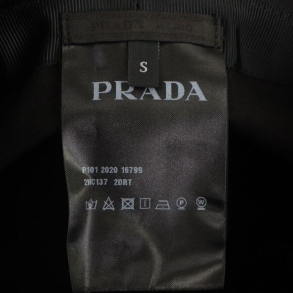 Prada 20 SS 2 Hc137 re-Nylon Hat with Logo Black S Men main image 5